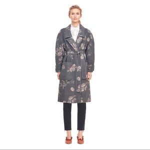 Anthropologie REBECCA TAYLOR Wool Trench Coat Sz 2
